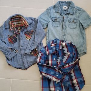 Bundle of boy's button down shirts 4T